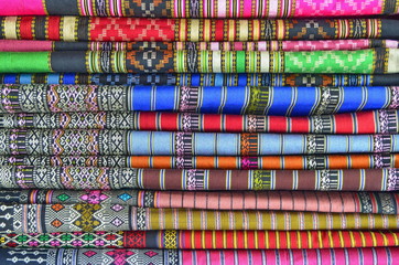 Thai pattern cloth fabric.