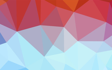 Light Blue, Red vector gradient triangles texture.