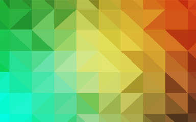 Light Green, Yellow vector abstract polygonal template.