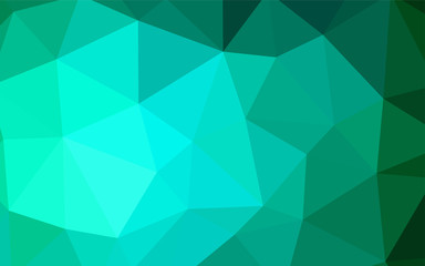 Light Green vector abstract polygonal pattern.