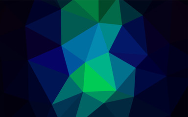 Obraz premium Dark Blue, Green vector polygon abstract backdrop.