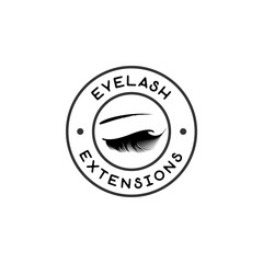 Eyelash extension banner. Template for Makeup and cosmetic procedures. Web element for social networks or badge for corporate identity