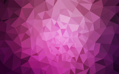 Dark Pink vector polygon abstract layout.