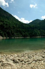 Lago del Predil, Tarvisio, Friuli, Italia