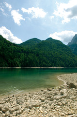 Lago del Predil, Tarvisio, Friuli, Italia