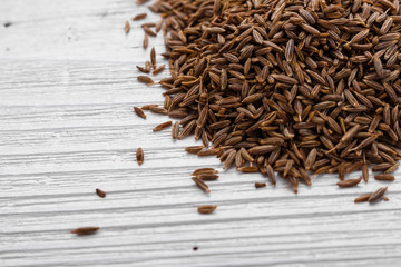 fragrant Zira on a wooden rustic background