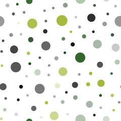 Dark Green, Red vector seamless pattern with spheres.
