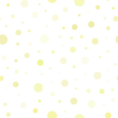 Light Yellow vector seamless template with circles.