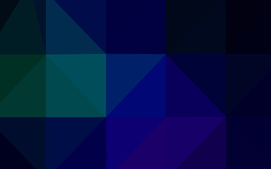 Dark Blue, Green vector low poly layout.