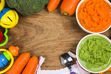 vegetable puree， carrots  pureed ，Broccoli pureed