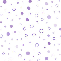 Light Purple vector seamless pattern with spheres.
