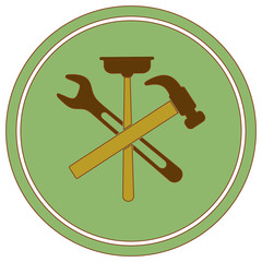 Plumbing work symbol icon