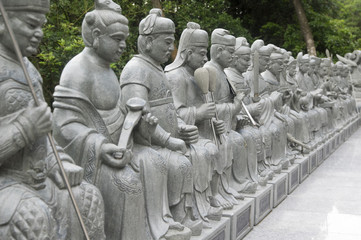 Ten Thousand Buddhas Monastery in Sha Tin, Hong Kong, China.