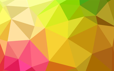 Light Pink, Yellow vector low poly cover.