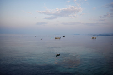 Panoramic view from the beach at crystal clear sea- Croatia- Dalmatia/ Conceptual image of summer vacation and freedom
