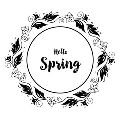 Floral frame for spring card design vector illustration