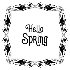 Floral frame for spring card design vector illustration