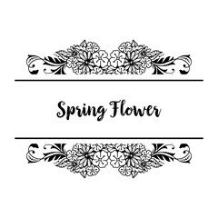 Spring flower card hand draw design vector illustration