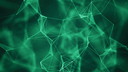 Data technology background. Big data visualization. Connecting dots and lines. Science background. 3D rendering. 4k.