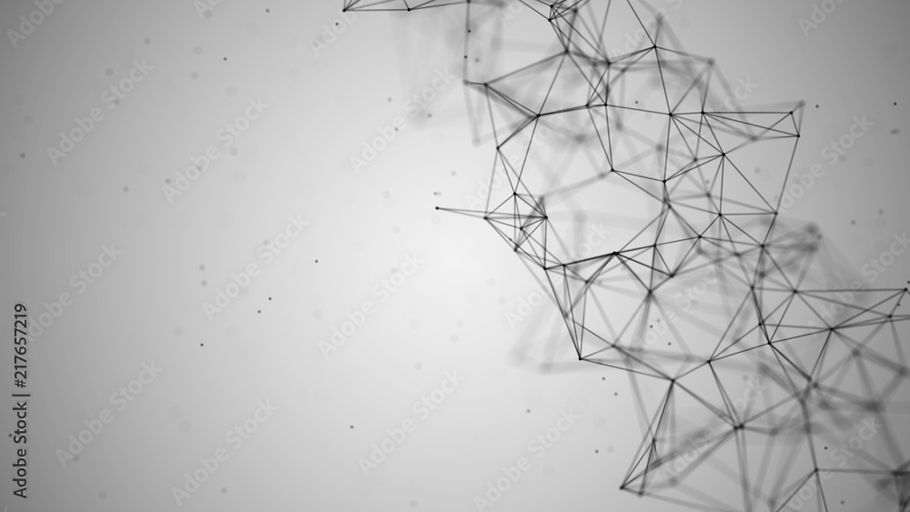Poster Abstract connecting dots and lines. Technology background. Global network connection.