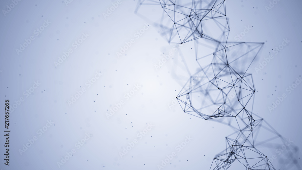 Poster Abstract connecting dots and lines. Technology background. Global network connection.