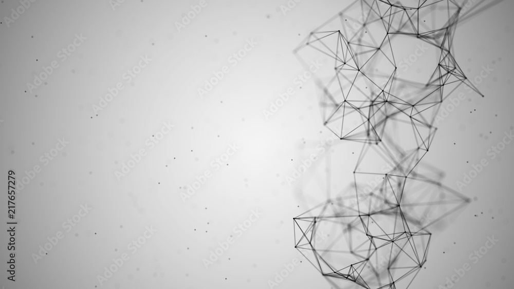 Poster Abstract connecting dots and lines. Technology background. Global network connection.