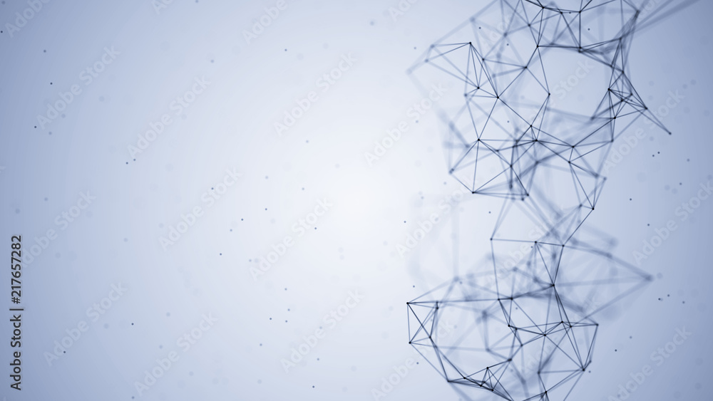 Poster Abstract connecting dots and lines. Technology background. Global network connection.