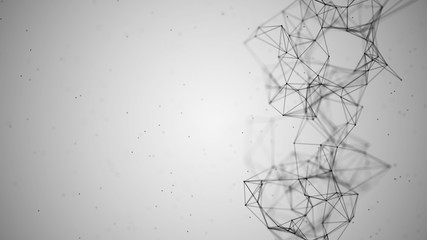 Abstract connecting dots and lines. Technology background. Global network connection.