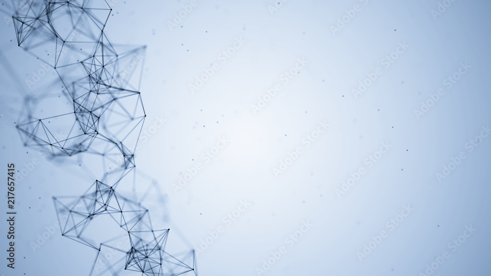 Poster Abstract connecting dots and lines. Technology background. Global network connection.