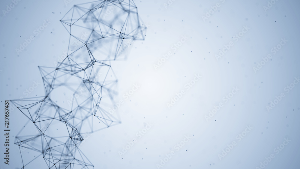 Aufkleber Abstract connecting dots and lines. Technology background. Global network connection.