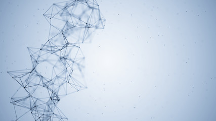 Abstract connecting dots and lines. Technology background. Global network connection.