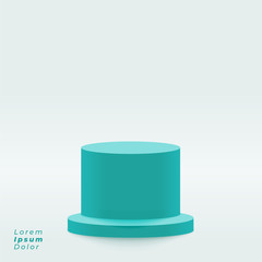 product display stand in studio room