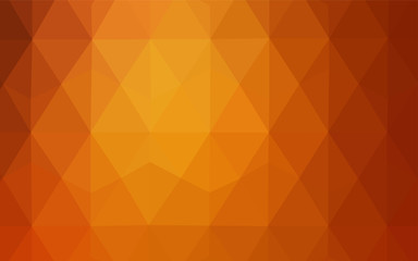 Light Orange vector abstract polygonal template.
