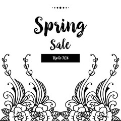 Spring sale hand draw floral design vector illustration