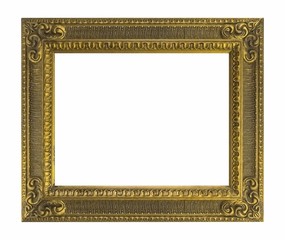 Golden frame for paintings, mirrors or photo