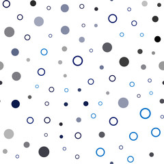 Dark BLUE vector seamless background with bubbles.