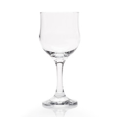 empty wine glass isolated on a white background