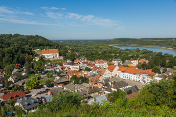 Fototapeta na wymiar View on the Kazimierz Dolny from Three Crosses Hill, Lubelskie, Poland