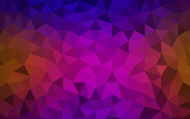 Dark Blue, Red vector gradient triangles template.