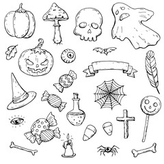 Halloween Doodles Collection