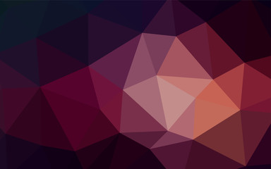 Dark Purple vector abstract polygonal pattern.