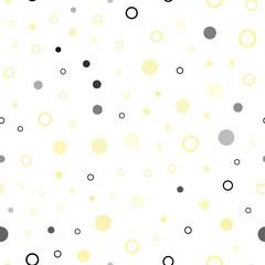 Light Yellow vector seamless layout with circle shapes.
