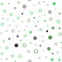 Light Pink, Green vector seamless template with circles.
