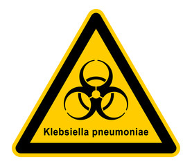 wso351 WarnSchildOrange - german - Warnzeichen: Klebsiella pneumoniae / Antibiotikaresistenz in Krankenhäusern - english: warning sign - antimicrobial resistance in hospitals - xxl g6475