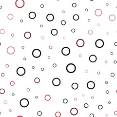 Dark Pink, Red vector seamless background with bubbles.