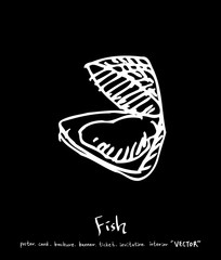 해산물 일러스트 / 손으로 그린 수산물 그림