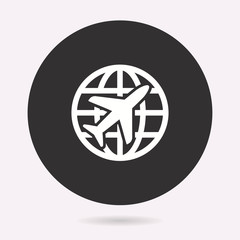 Airplane - vector icon.