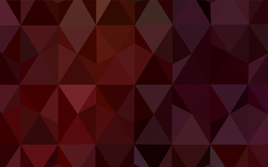 Fototapeta premium Dark Red vector polygonal pattern.