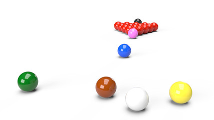 3D rendered snooker balls