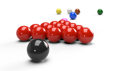 3D rendered snooker balls
